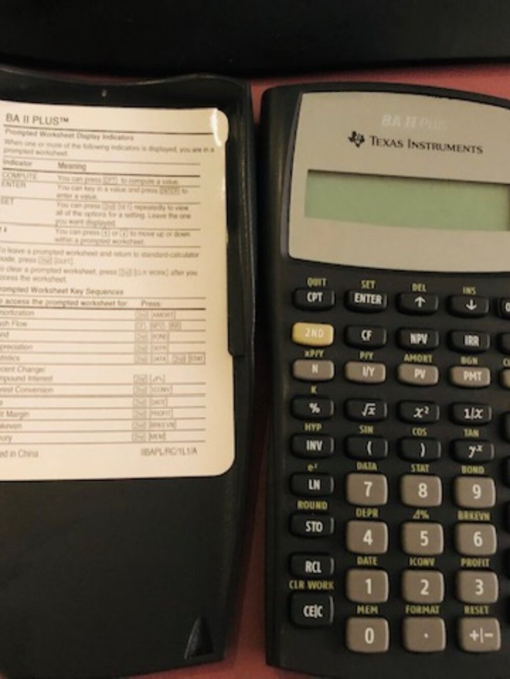 TI-BAII Plus Financial Calculator
